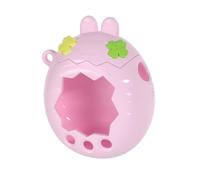 For Tamagotchi Paradise Crystal PC Case Clear Sparkle Cover with Openable Lid Drop Proof Scratch Resistant Protective Shell,Transprent Ear Design Cute Look，Pink