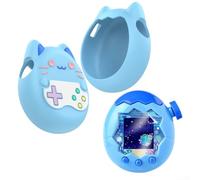 For Tamagotchi Paradise Silicone Case with Integrated Screen Protector and Lanyard for Device Security (Blue)