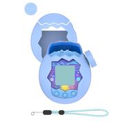 for Tamagotchi Paradise Virtual Pet Game Machine Case Cover,WUNIAK Interactive Design Kid Friendly Silicone Protective Portable Scratch Shock Resistant Shell with Button Cover & Lanyard, Blue.