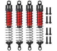 For Tamiya For Clod Buster 4x4x4 1/10 4Pcs Aluminum Alloy Shock Towers Mount/Absorbers Monster Truck Upgrade Parts Rc Parts(Red)