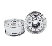 For Tamiya For Scania 770S For Actros 3363 For Volvo For Man 1/14 2Pcs Plastic Electroplated Round Hole Front Wheel Hub RC RC Car Toys Components