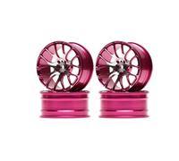 For Tamiya For Tt-01 For Tt-02 Xv-01 For Hsp For Hpi 1/10 Aluminum Alloy Metal Wheel Rim RC Car Upgraded Repair Parts RC Beadlock Hubs(Red)