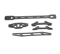 For Tamiya For TT-02 1/10 Carbon Fiber Shock Tower Battery Plate Second Floor Board Bumper Plate RC Car Upgrade Parts Models