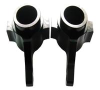 For Tamiya For TT01 1/10 2pcs Aluminum Alloy Steering Hub Carrier Steering Block Knuckles RC Car Upgrade Accessories Parts RC Car Steering Knuckle(Black)
