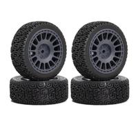 For Tamiya For TT01 For TT02 For XV01 For HSP For HPI For Kyosho For Traxxas For WLtoys 12mm Hex RC Wheel And Rubber Tires OD 68mm 1/10 On-Road Touring Car RC Tyre Set(Black)