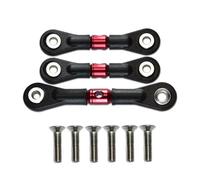 For Tamiya For TT02 TT02T 1/10 rc Car Upgrade Parts Accessories 3Pcs Metal Steering Link Rod Servo RC Links Linkages(Orange)