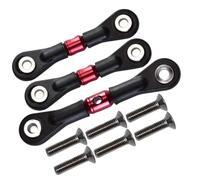 For Tamiya For TT02 TT02T For TT01 TT01E TT01D TT160 TT2160 1/10 3Pcs Adjustable Tie Rod Steering Rods RC Upgrades RC Car Models Parts