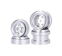For Tamiya Frog Grasshopper For Hornet 1/10 4PCS CNC Aluminum Beadlock Wheels Rim Hub Kit RC Cars Upgrades Parts RC Beadlock Hubs(Silver)