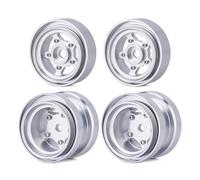 For Tamiya Frog Sand Scorcher Grasshopper For Hornet 1/10 Aluminum Alloy Front Rear Beadlock Wheel Rim Hub For Buggy Car Upgrade Parts RC Upgrades(Silver)