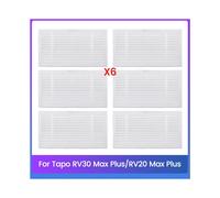 For Tapo RV30 Max /RV30 Max /RV20 Max /RV20 Max Robot Vacuum Cleaner Parts Replacement Parts Filters 6PCS