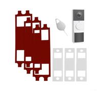 For Tapo Td21 D210 D235 Video Doorbell Mount Kit With No Drill Tape And Metal Release Key Tool 3 Pack White Red Pads