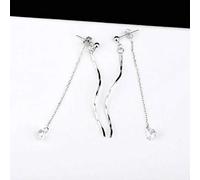 for tassel earrings women s temperament personality simple long wild sweet crystal ear hang, earring,