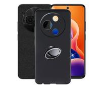 for TCL 605 T517D Case with [360° Rotation Ring Kickstand], Anti-Scratch Soft Silicone Phone Case for TCL 605 T517D, AQGGIIXY Shockproof Cover for TCL 605 T517D (6.67") - Black