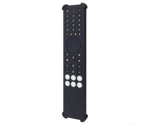for tcl RC833A Remote Control Cover Silicone Protective Case Drop for proof Anti-Collision Skin Easy Install Washable Design Various Hues(Black)