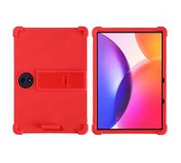 for TCL TAB A1 Plus Case 12.2 Inch Tablet with PC Kickstand, Soft Silicone, Washable, Thickened Corner Shockproof Case, Red