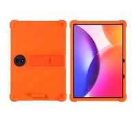 for TCL TAB A1 Plus Case 12.2 Inch Tablet with PC Kickstand, Soft Silicone, Washable, Thickened Corner Shockproof Case, Orange