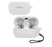 For Technics EAH-AZ100&EAH-AZ100E-S&EAH-AZ100E-K Earbuds, Soft Silicone Case with lanyard - Waterproof, Shockproof & Scratch-resistant, White