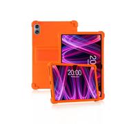 For Teclast T60 Plus/Oscal PAD 100/Blackview MEGA 2/SVITOO P108 12 inch Tablet,Soft Silicone Tablet Case with Anti-Slip Stand,Shockproof and Drop-Resistant,Orange