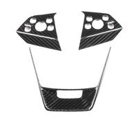 For Tesla For Cybertruck For Cyberbeast 2024 2025 Carbon Fiber Car Steering Wheel Panel Button Frame Cover Trim BLNETU(Glossy carbon)