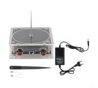 For Tesla For Mini Coil Speaker with High Voltage Sound Display Acrylic Build and Wireless Music Playback for Science Demonstrations(Black EU)