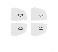 For TESLA For Model 3/Y New Version Door Switch Button Trim with Suede Leather Material, Designed to Protect and Upgrade the Interior Door Switch Area Seamlessly (White)