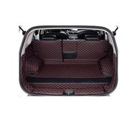 For Tesla For Model Y 2021 2022 2023 Leather Trunk Mats Fully Surrounded Waterproof Non-Slip Liner Custom Floor Mat Car Boot Liner(Black red A)