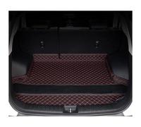 For Tesla For Model Y 2021-2023 Leather Trunk Mats Fully Surrounded Waterproof Non-Slip Liner Floor Mat Full Coverage Boot Protector(Black redB)