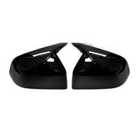For Tesla For Model Y For Juniper 2025 ABS Horn-Shaped Rearview Mirror Cover Shell Car Accessories(Bright black)