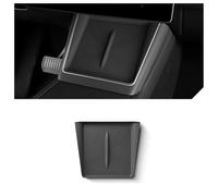 for Tesla Model 3 Highland(2024-2025) Model Y Juniper 2025 Center Console Wireless Charging Silicone Mat Accessories Interior Decor Pad Mats Protector Cover Trim Decorations Part (Black B)