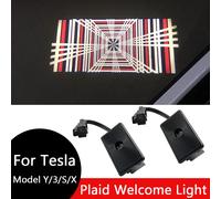 For Tesla Model 3 highland LED Logo Projector Puddle Lights Ultra-Bright Welcome Light 3D Laser Ghost Shadow Light Model Y 2025