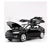 For Tesla Model X90 1 32 Simulation Diecast Alloy SUV Car Model Sound Light Kids Toy Vehicle Collectible Mini Replica Toys(Black)