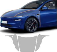 for Tesla Model Y Juniper Precut Paint Protective Film 8.5 Mil TPU PPF Clear Car HD Scratch Exterior Accessories Custom Fit Anti Scratch Shield Guard Tesla Finishing Accessories for Mini Hood