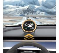 For Tesla Model Y3 HUD Head Up Display Speedometer with Gesture Control, Dashboard Installation, Shows Travel Times and Parking Reminder (D)