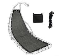 For Textilene Hanging Swing Chair Replacement Seat Cloth Designed for Strong Resistance to Wear and Seamless Fit on Various Chair Models 64x197x23CM (Blackish grey A)
