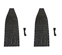 For Textilene Swing Chair Replacement Cloth Black and Gray Seat Base Cover 64x197x23cm for Outdoor Garden Hanging Swing Spare Parts Accessories(2pcs without pockets)