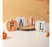 For Thanksgiving And Fall Themed Pumpkin Wooden Sign Set For Table And Mantel Display Includes 4 Pieces For Layered Tray Or Centerpiece Autumn Decor