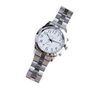 for The Blind and Old People Can Tell Date Year Month Week Alarm Clock Function Timepiece Solar Watch (B, One Size)