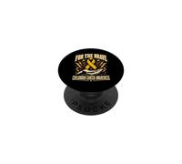 For The Brave Childhood Cancer Awareness Yellow Ribbon PopSockets Adhesive PopGrip