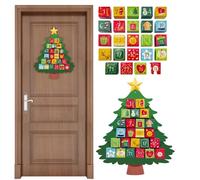 for the Christmas Season | 24-Day Countdown with Christmas Pendants - Handmade Christmas Tree Decoration | for Winter Holidays Party Car Family Celebration