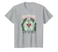 for The Healthcare: Spooky Nurse Apocalypse Horror Fan Art T-Shirt, Kids, Heather Grey, 4 Years