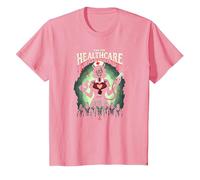 for The Healthcare: Spooky Nurse Apocalypse Horror Fan Art T-Shirt, Kids, Pink, 4 Years