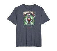 for The Healthcare: Spooky Nurse Apocalypse Horror Fan Art T-Shirt, Men's Big and Tall, Heather Blue, 3X Tall