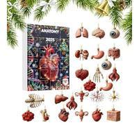 For The Holidays - 24 Day 2D Figures, Heart Shaped Decorative Set With Vibrant Details | Ideal Christmas Decoration For Student Birthday Party, Living Room, Bedroom, Table, Muu