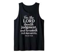 for The Lord Loveth Judgment Psalm 37:28 Bible Scripture God Tank Top