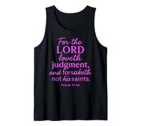 for The Lord Loveth Judgment Psalm 37:28 Bible Scripture God Tank Top
