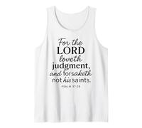 for The Lord Loveth Judgment Psalm 37:28 Bible Scripture God Tank Top