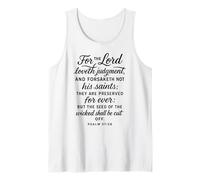 for The Lord Loveth Judgment Psalm 37:28 Bible Scripture God Tank Top
