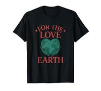For the Love of Earth Heart Globe Eco Design T-Shirt