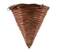 For The Love Of Gardening Brown Wicker Cone Hanging Basket