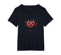 for The Love of Paws - Heartwarming Pet T-Shirt, Women's Plus, Black, 3X